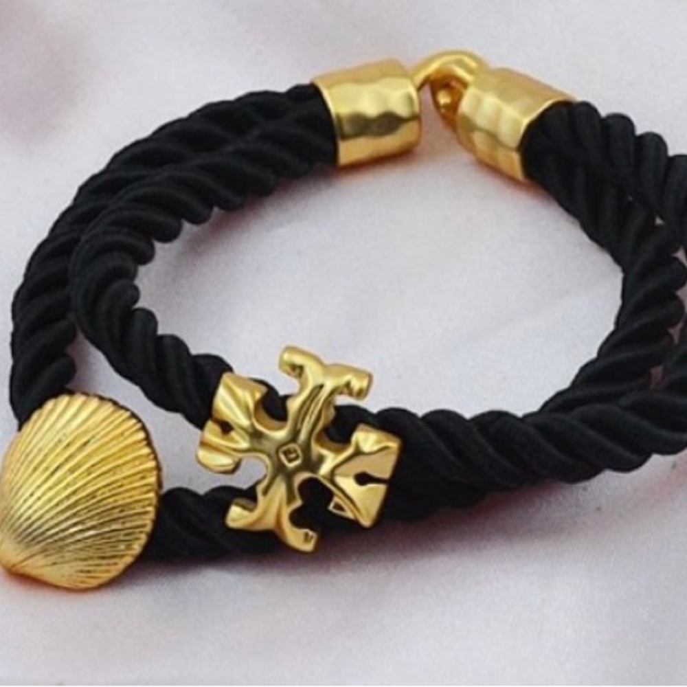 Tory B Bracelet Rope Logo and Sea Shell